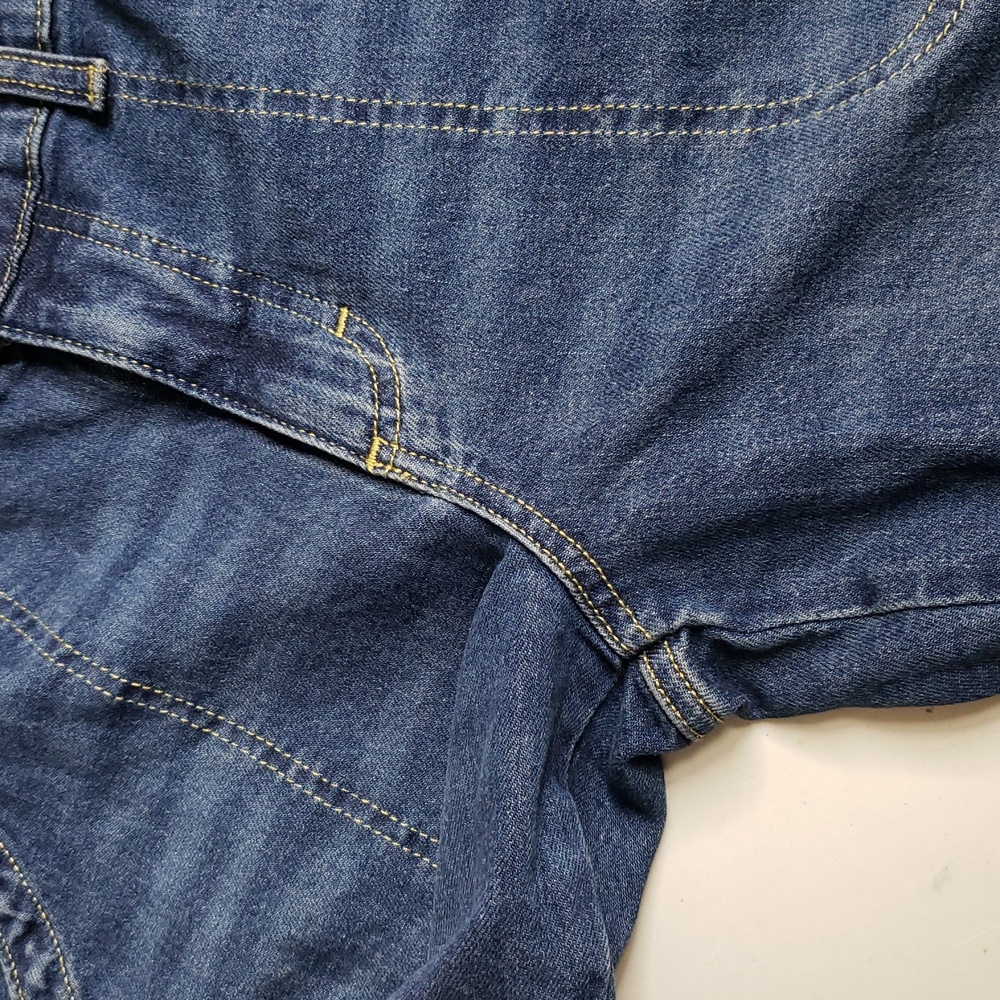 Lee Carpenter Slim Straight Cargo Cotton Pants Size 4 Y2K Retro Medium Wash Blue - Picture 14 of 16